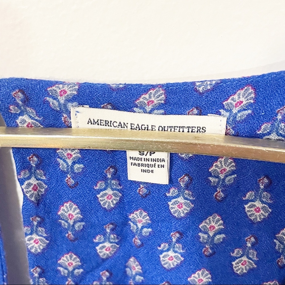 American Eagle Size Small Blue Patchwork Boho Cin… - image 5